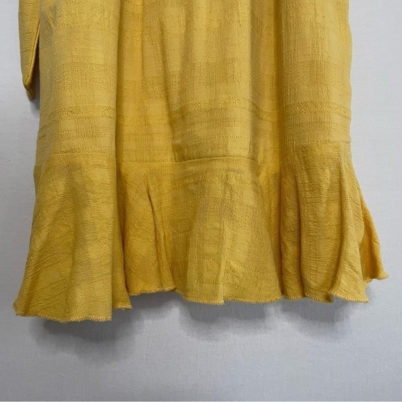 American Eagle Flattering Boho Ruffle Trim Side Tie Mini Dress - Picture 6 of 15